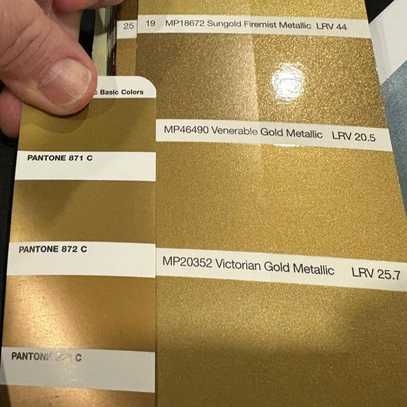 Color matching: Pantone and Matthews Paint